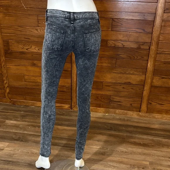 rag & bone Women's Black Acid-Wash Skinny Jeans - Picture 5 of 8